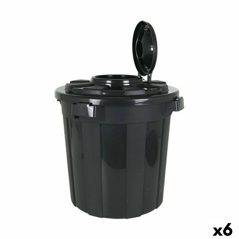 Abfalleimer Dem Hop 50 L Schwarz 49,5 x 49,5 x 50 cm (6 Stück)