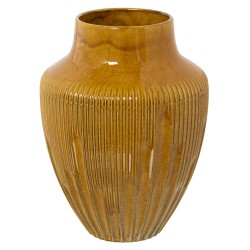 Vase Alexandra House Living Jaune Céramique Brillant 18 x 18 x 23 cm