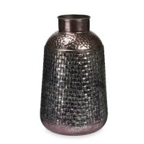 Vase Silver Metal 22,5 x 39,5 x 22,5 cm (4 Units) With relief