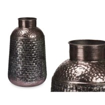 Vase Silberfarben Metall 22,5 x 39,5 x 22,5 cm (4 Stück) Mit Relief