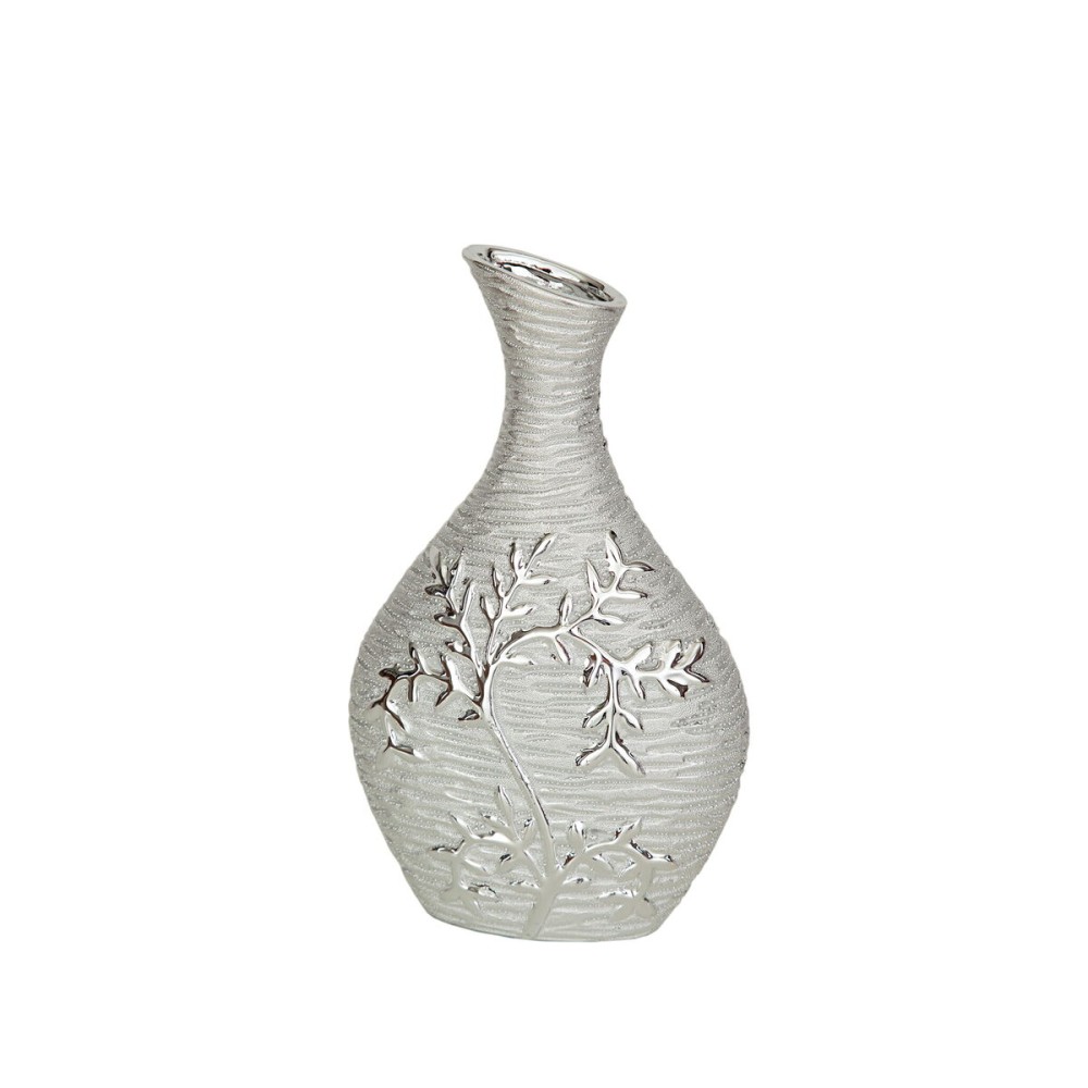 Vase Romimex Argenté Porcelaine 15 x 26 x 8 cm