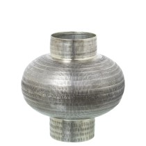 Vase Alexandra House Living Silver Metal Aged finish 25 x 25 x 28 cm