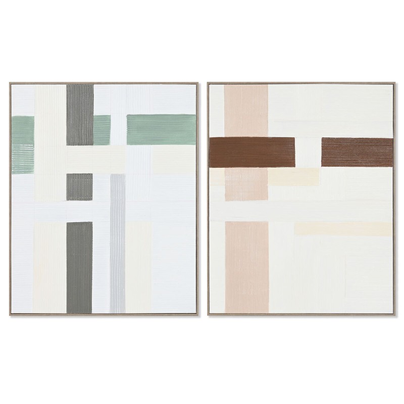 Painting Home ESPRIT Abstract Urban 82,2 x 4,5 x 102 cm (2 Units)