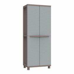 Armoire à balai Terry Jrattan 369 Gris 68 x 37,5 x 170 cm Plastique 3 Etagères