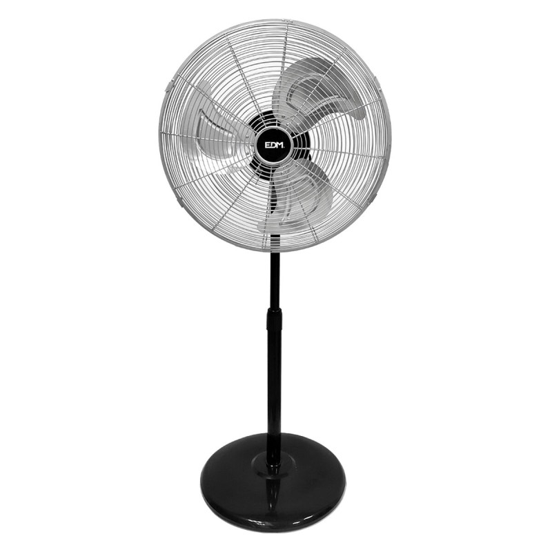 Ventilateur sur Pied EDM Noir mat 80 W Ø 50 cm industriel