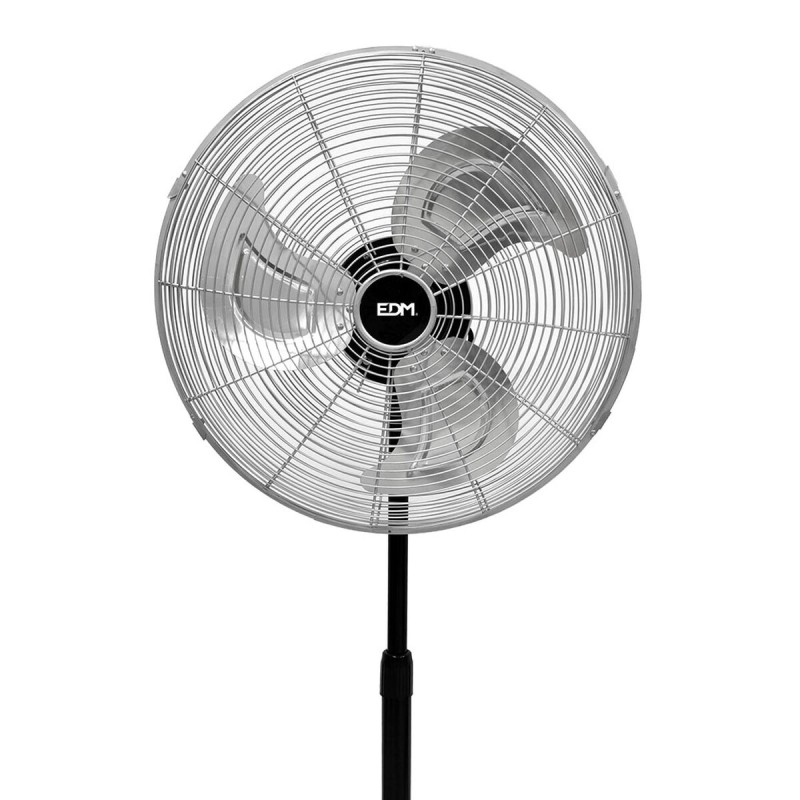 Freestanding Fan EDM 33528 Matte back 80 W Ø 50 cm industrial