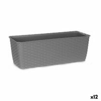 Blumenkasten Stefanplast Grau Kunststoff 15,5 x 13,5 x 39 cm (12 Stück)