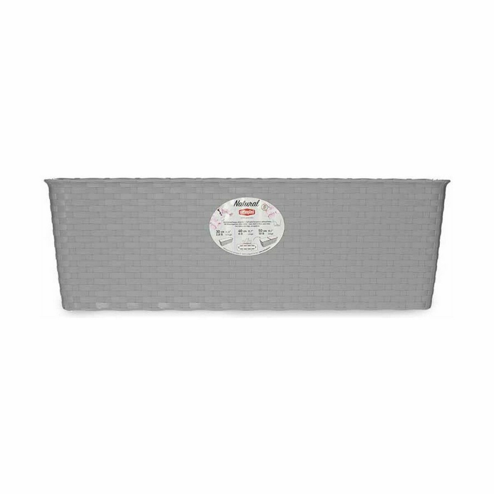 Jardinière Stefanplast Gris Plastique 18 x 16 x 49 cm (12 Unités)