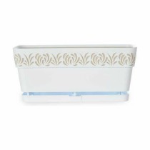 Self-watering planter Stefanplast Gaia White Plastic 13,3 x 12,3 x 29,3 cm (12 Units)