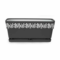 Self-watering planter Stefanplast Gaia Anthracite Plastic 13,3 x 12,3 x 29,3 cm (12 Units)