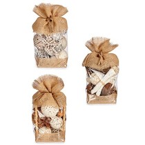 Decorative bauble White Brown 13 x 29 x 13 cm (12 Units)