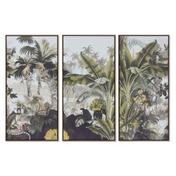 Jeu de 3 tableaux Home ESPRIT Tropical 180 x 4 x 120 cm (3 Pièces)