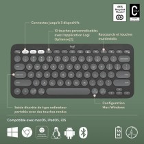 Clavier Bluetooth avec Support pour Tablette Logitech K380 Français Gris Graphite Gris foncé AZERTY