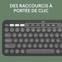 Clavier Bluetooth avec Support pour Tablette Logitech K380 Français Gris Graphite Gris foncé AZERTY