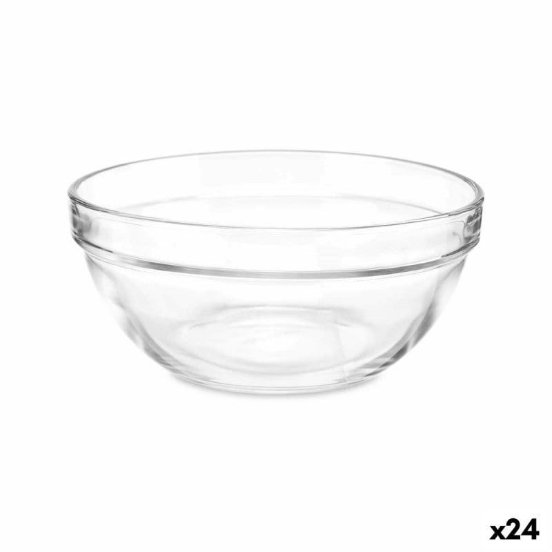 Schüssel Durchsichtig Glas 650 ml Stapelbar (24 Stück)