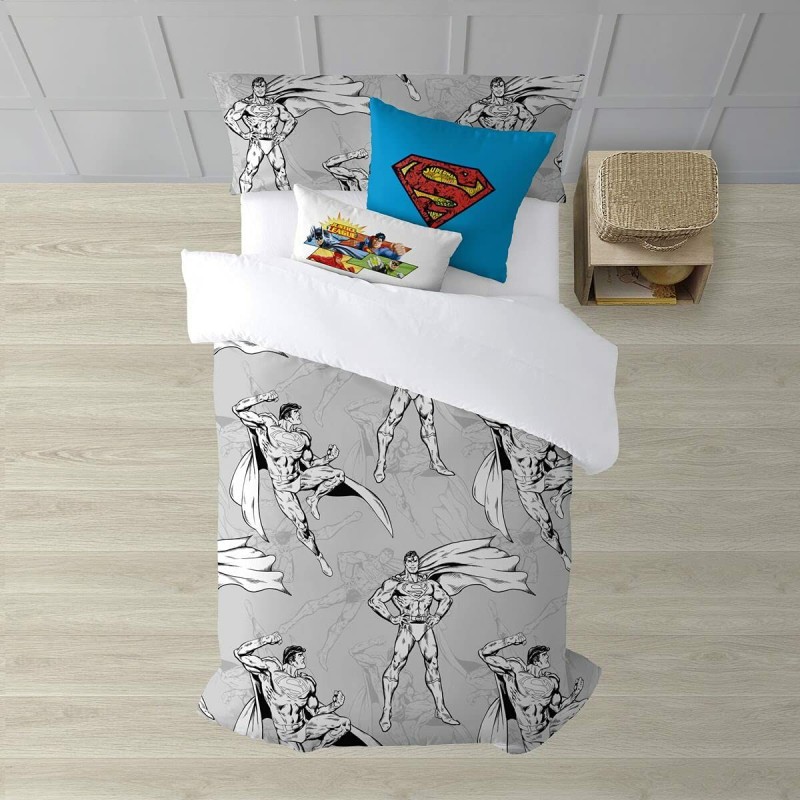 Housse de Couette Superman Superman Gris 175 Fils 240 x 220 cm