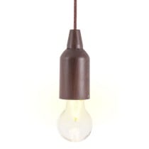 Lampe en Forme d'Ampoule Pull & click Noyer