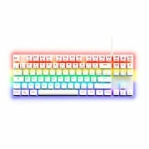 Gaming Tastatur The G-Lab Mercury AZERTY Weiß