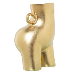 Vase Alexandra House Living Gold aus Keramik 23 x 24 x 34 cm Mit Griffen