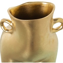 Vase Alexandra House Living Gold aus Keramik 23 x 24 x 34 cm Mit Griffen