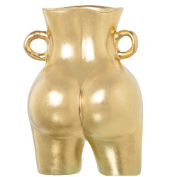 Vase Alexandra House Living Gold aus Keramik 23 x 24 x 34 cm Mit Griffen