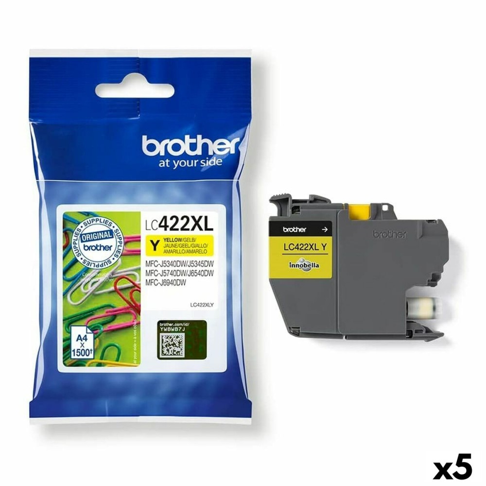 Original Ink Cartridge Brother MFCJ5340DW MFCJ5740DW MFCJ6540DW MFCJ6940DW Yellow (5 Units)