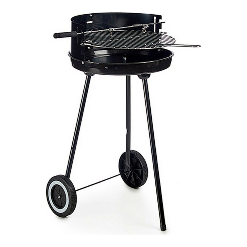 Roues de barbecue au charbon de bois Noir Acier inoxydable Fer 41,5 x 71 x 42,5 cm