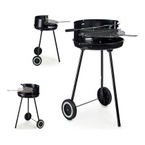 Roues de barbecue au charbon de bois Noir Acier inoxydable Fer 41,5 x 71 x 42,5 cm