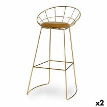 Stool Golden Mustard Iron (51 x 94 x 52 cm) (2 Units)