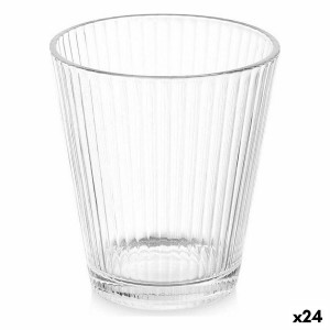 Glass Stripes Transparent Glass 375 ml (24 Units)