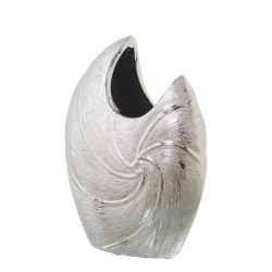 Vase Alexandra House Living Silver Ceramic 9 x 18 x 22 cm