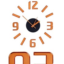 Wall Clock Adhesive Bronze ABS Ø 35 cm (12 Units)