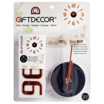 Wall Clock Adhesive Bronze ABS Ø 35 cm (12 Units)