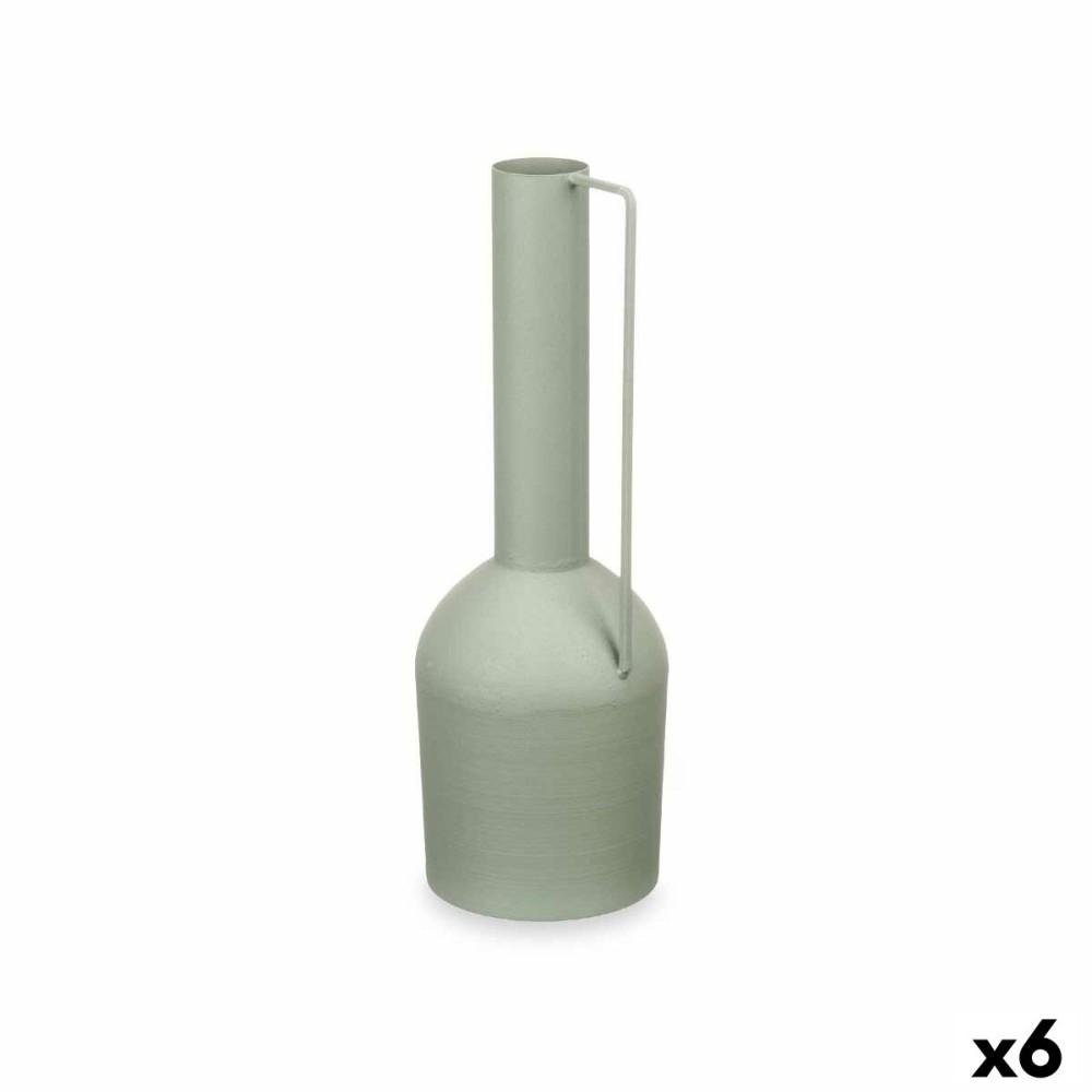 Vase Élevé Vert Acier 13 x 39 x 13 cm (6 Unités)