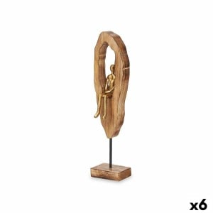 Figurine Décorative Assis Doré Métal 10 x 41,5 x 7,5 cm (6 Unités)