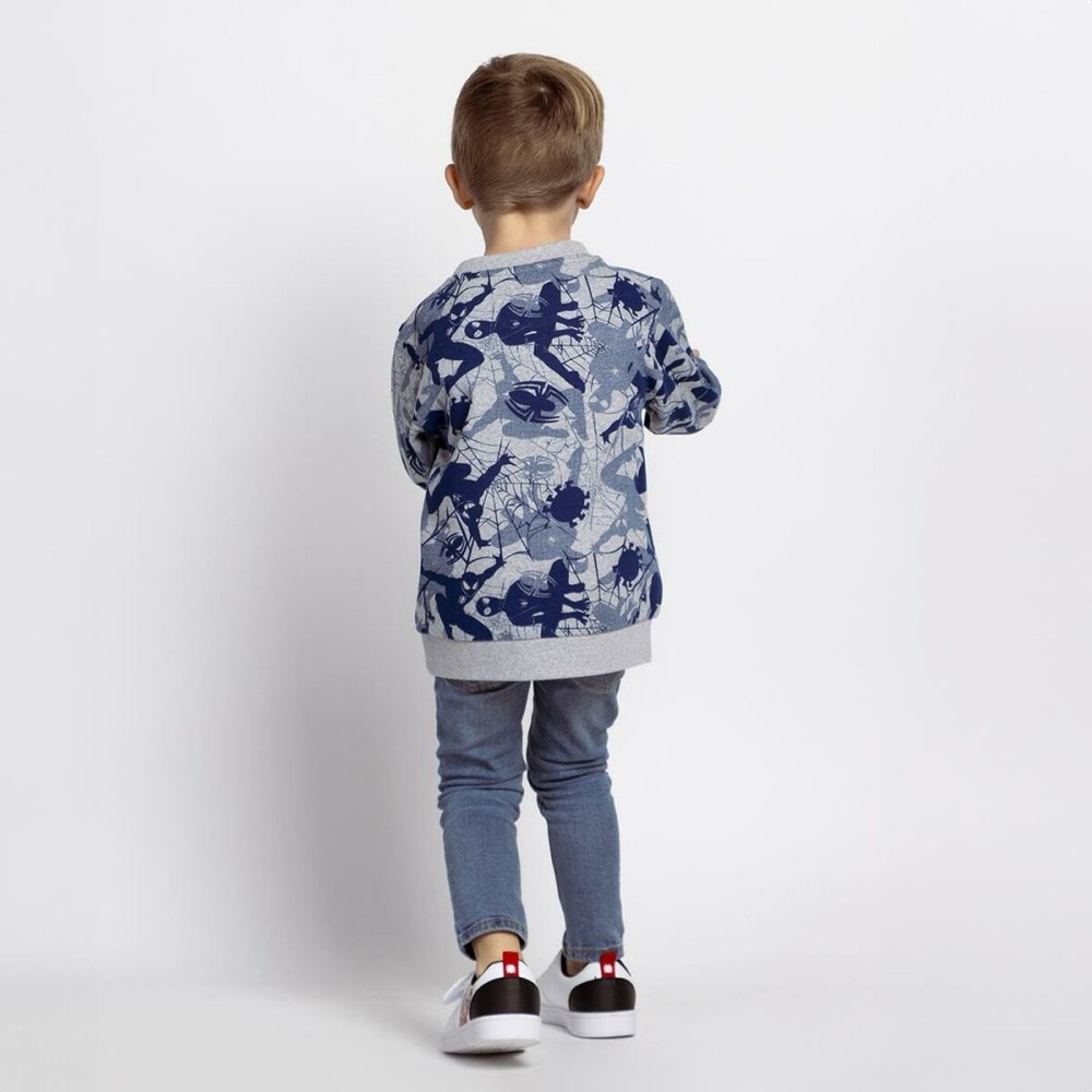 Jungen Sweater ohne Kapuze Spider-Man Grau