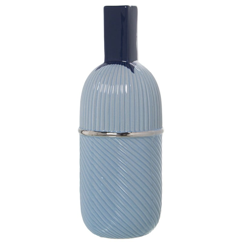 Vase Alexandra House Living Blau aus Keramik 12 x 14 x 34 cm