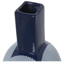 Vase Alexandra House Living Blau aus Keramik 12 x 14 x 34 cm