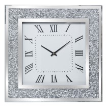 Horloge Murale Alexandra House Living Argenté Verre Brillants 40 x 40 x 4 cm