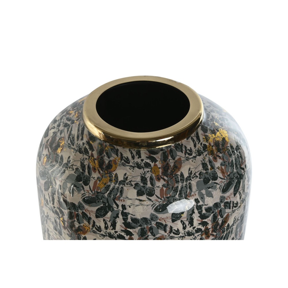 Vase Home ESPRIT grün Gold Metall 25 x 25 x 69 cm