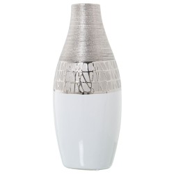 Vase Alexandra House Living Argenté Céramique 13 x 14 x 30 cm