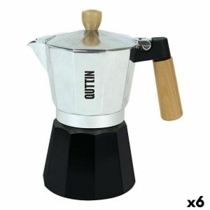 Italienische Kaffeemaschine Quttin 12 Kopper Holz Aluminium (6 Stück)