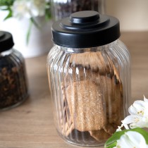 Jar Quid Maison Transparent Glass 1 L (6 Units)