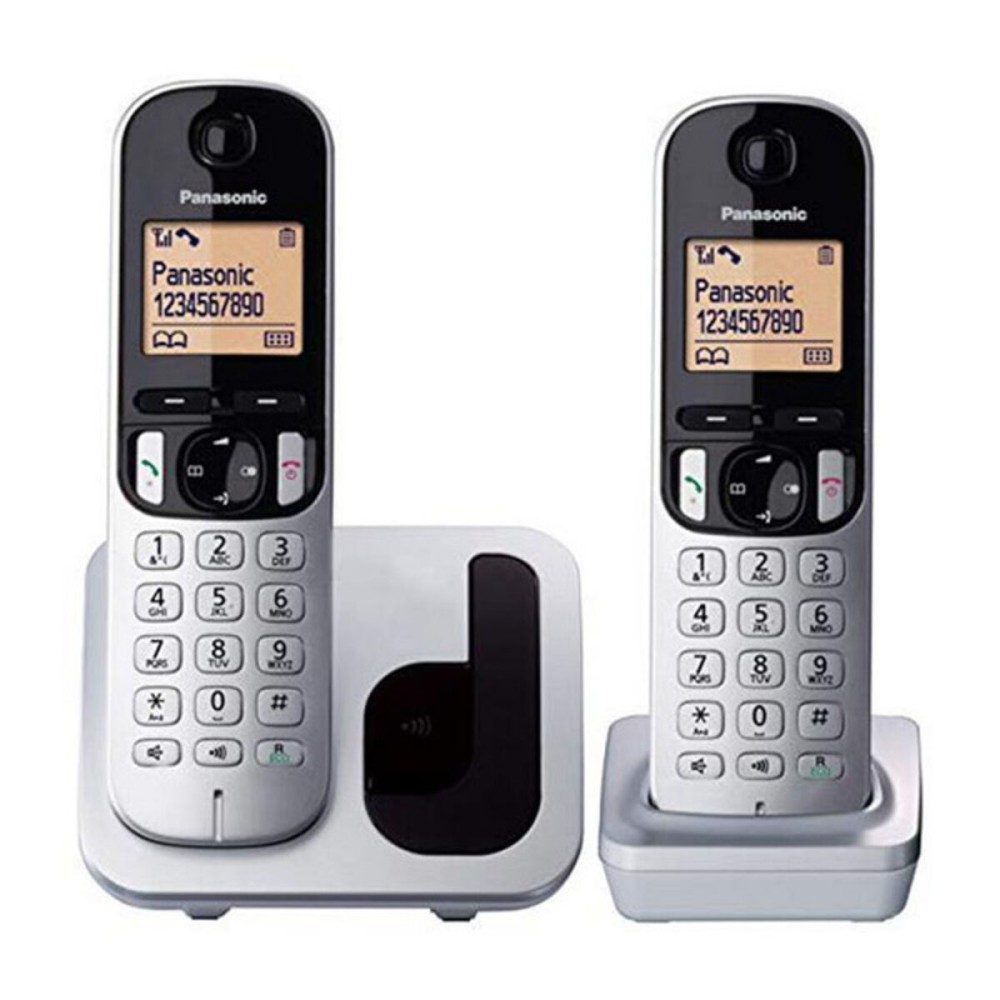 Téléphone Sans Fil Panasonic Corp. DUO KX-TGC212SPS (2 pcs) Noir/Argenté