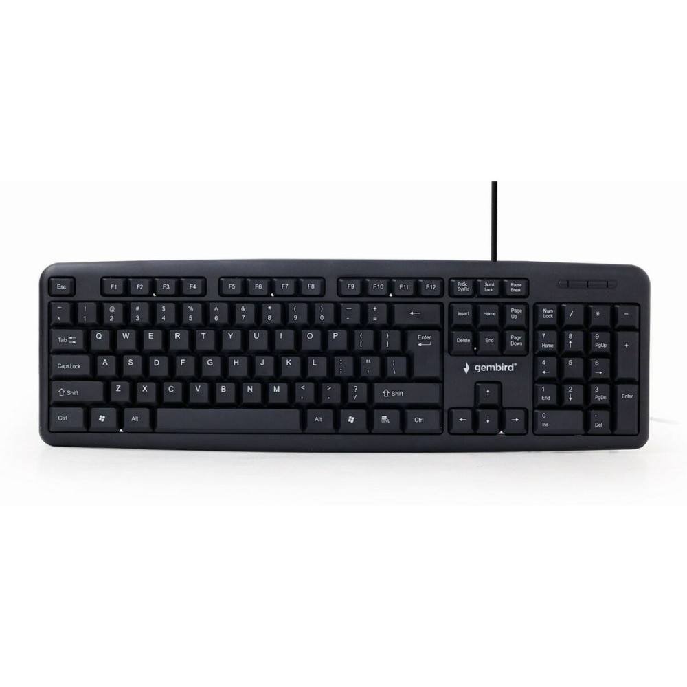 Clavier GEMBIRD KB-U-103-RU Noir Monochrome Anglais Russe QWERTY