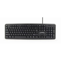 Clavier GEMBIRD KB-U-103-RU Noir Monochrome Anglais Russe QWERTY