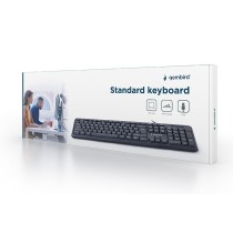 Clavier GEMBIRD KB-U-103-RU Noir Monochrome Anglais Russe QWERTY