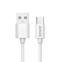 USB A to USB C Cable Savio CL-168 White 3 m