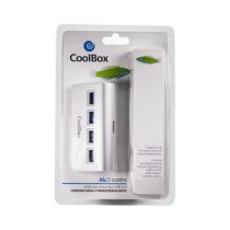 Hub USB CoolBox COO-HU4ALU3 Aluminium (4 Ports)