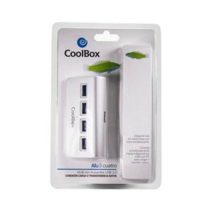 Hub USB CoolBox COO-HU4ALU3 Aluminium (4 Ports)